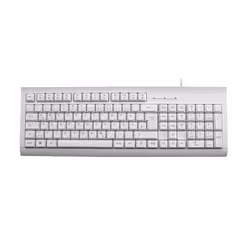 MediaRange MROS116, Full-size (100%), Cablato, USB, QWERTZ, Bianco