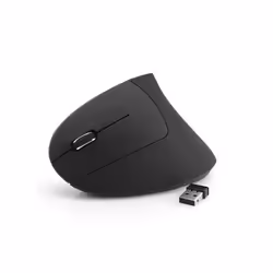 MediaRange MROS233, Mancino, Design verticale, Ottico, RF Wireless, 1600 DPI, Nero