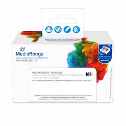 MediaRange MRHP655, Nero, Ciano, Magenta, Giallo, 21,6 ml, 14,2 ml, 4 pz, 620 pagine, Confezione multipla