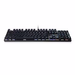 MediaRange MRGS101-UK, Cablato, USB, Interruttore a chiave meccanica, QWERTY, LED RGB, Nero, Argento