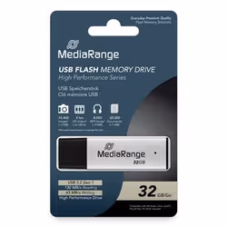 MediaRange MR1900 unità flash USB 32 GB USB tipo A 3.2 Gen 1 (3.1 Gen 1) Nero, Argento - Vista aggiuntiva 3
