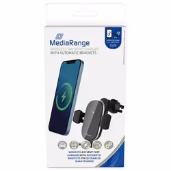 MediaRange MRMA117 Caricabatterie per dispositivi mobili Smartphone Nero Carica wireless Ricarica rapida Auto - Vista aggiuntiva 6