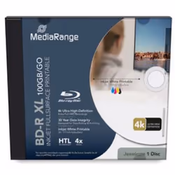 MediaRange MR520, 100 GB, BD-R, Portagioielli, 1 pz
