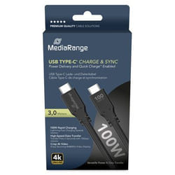 MediaRange MRCS218 cavo USB USB 3.2 Gen 1 (3.1 Gen 1) 3 m USB C Nero