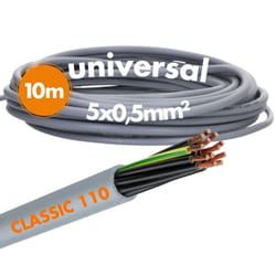 1119005 Ölflex Classic 110 - Cavo di controllo in pvc, 5 x 0,5 mm², con conduttore di protezione verde e giallo, 5 G0,5 mm², cavo di controllo a 5