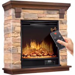 Caminetto da appoggio KESSER, elettrico, 1800 watt, livelli di luce regolabili, realistico, funzione di riscaldamento 10-30°C ...