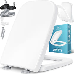 KESSER® Sedile per WC con chiusura ammortizzata Coperchio della toilette con funzione di sgancio rapido e chiusura ammortizzata - facile