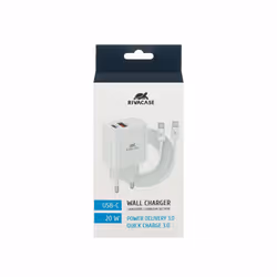 Rivacase PS4102WD4 Caricabatterie per dispositivi mobili Smartphone Bianco AC Ricarica rapida Interno
