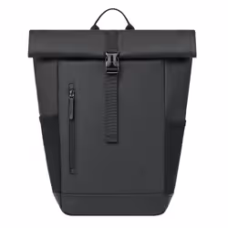 Rivacase Eden zaino Zaino roll top Nero Poliestere, PU pelle - Vista aggiuntiva 3