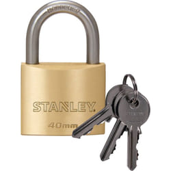 Stanley - Lucchetto Arco Standard in Acciaio Cementato da 40 mm con 3 Chiavi