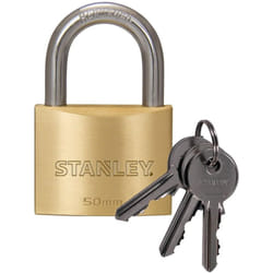 Stanley - Lucchetto Arco Standard in Acciaio Cementato da 50 mm con 3 Chiavi