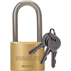 Stanley - Lucchetto Sicurezza Arco Lungo in Acciaio Cementato da 40mm con 3 Chiavi