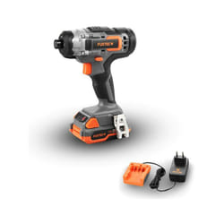 Fuxtec - trapano a percussione a batteria 20V FX-E1IS20 set con 1 x batteria 2Ah, 1 x caricabatterie 1A