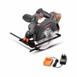 NUOVO Sega circolare a batteria FUXTEC FX-E1CS20 SET con 1x batteria 4Ah e caricabatteria 1A La sega circolare manuale a batt ...