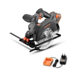 Fuxtec - Sega circolare manuale a batteria 20V FX-E1CS20 set con 1 x batteria 4Ah, 1 x caricatore 1A