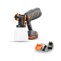 Fuxtec - Pistola a spuzzo a batteria 20V FX-E1CSP20 set spruzzatore per vernici con batteria 4Ah e caricatore 1A
