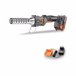 NUOVO Accenditore a batteria da 20 V FUXTEC FX-E1CL20 SET con batteria 2Ah e caricabatteria 1A per legno, bricchetti, carbone ...