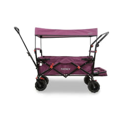 Fuxtec - Carrello da spiaggia pieghevole FX-CTB800 viola con tettuccio parasole protetto dai raggi uv, maniglia di spinta e prolungamento interno