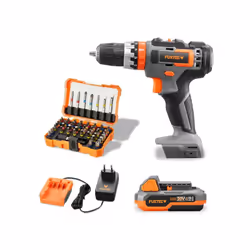 Set trapano a percussione a batteria 20V FX-E1SBS20 e set di punte super leggero, super resistente Ti piacerebbe lavorare in ...
