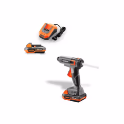 Pistola per Colla a Caldo a Batteria 20V FX-E1GG20 SET con caricatore 2,4A e batteria 2Ah Compatta, veloce, versatile: La pis ...