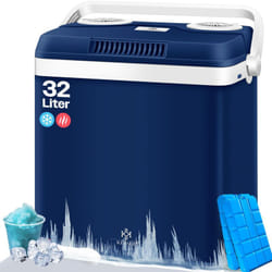 Kesser - 32 l Cool Box 12V 230V Plug Mini Frigorifero Scaldino Termoelettrico 32 Litri Blu Navy