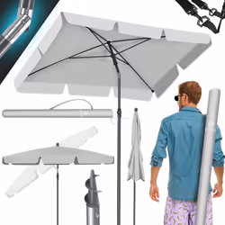 KESSER Parasole quadrato - molto robusto, con protezione UV, Copertura e borsa 2in1, picco di terra integrato, Blocco della r ...