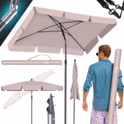 KESSER Parasole quadrato - molto robusto, con protezione UV, Copertura e borsa 2in1, picco di terra integrato, Blocco della r ...