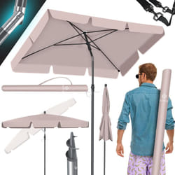 Ombrellone rettangolare Incl. 2in1 copertura e borsa di trasporto Ombrellone da giardino Ombrellone da giardino ombrellone 200 × 125cm per balcone