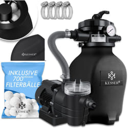 Sistema di filtraggio a sabbia Filtro a sabbia + 700 g di sfere filtranti sostituiscono 25 kg di sabbia filtrante Valvola a 7 vie con indicatore di