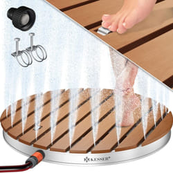 Doccia da giardino Doccia da terra Doccia da esterno Doccia per sauna Doccia da campeggio 70x55 cm Rettangolo Fontana regolabile in altezza fino a 4
