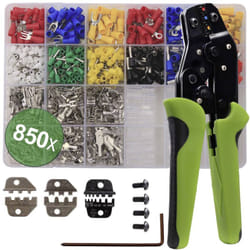 Quadrios - 22T014 22T014 Kit pinza crimpatrice Boccola, Isolamento Spina piatta, Connettore per applicazioni solari 0.25