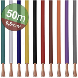 Quadrios - 22CW004 Assortimento di filamenti 1 x 0.5 mm² Bianco, Blu, Marrone, Arancione, Verde, Giallo, Grigio, Violetto