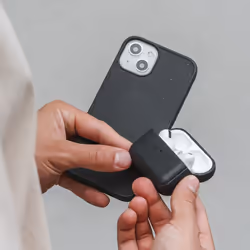 Woodcessories Bio Case custodia per cellulare 15,4 cm (6.06") Cover Nero