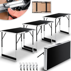 Tavolo multifunzionale Profi 3 pezzi 100 x 60 cm Tavolo per tappezzeria Portata 30 kg per tavolo Con funzione estraibile Tavolo pieghevole Tavolo per