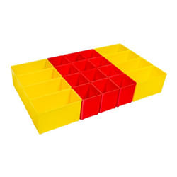 ProClick AB3 CT M 74 Set di cassette degli attrezzi Plastica Rosso, Giallo