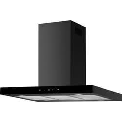Cappa aspirante cappa ad isola cappa a camino da 90 cm nero opaco Touch Control Respecta