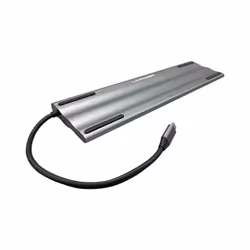 LC-Power LC-HUB-C-MULTI-8 replicatore di porte e docking station per laptop Cablato USB 3.2 Gen 1 (3.1 Gen 1) Type-C Nero, Argento
