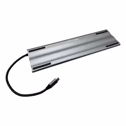 LC-Power LC-HUB-C-MULTI-8 replicatore di porte e docking station per laptop Cablato USB 3.2 Gen 1 (3.1 Gen 1) Type-C Nero, Argento