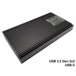 LC-Power LC-M2-C-NVME-2X2-RAID contenitore di unità di archiviazione Box esterno SSD Nero M.2 Alimentazione USB - Vista aggiuntiva 3