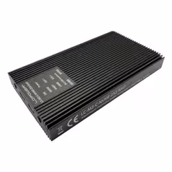 LC-Power LC-M2-C-NVME-2X2-RAID contenitore di unità di archiviazione Box esterno SSD Nero M.2 Alimentazione USB - Vista aggiuntiva 4