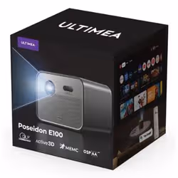 Ultimea Poseidon E100 Proiettore a raggio standard 1800 ANSI lumen DLP 1080p (1920x1080) Compatibilità 3D Nero - Vista aggiuntiva 5
