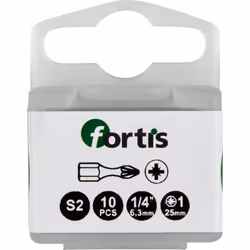 Fortis 4317784729307, 10 pz, Croce, PZ 3, 1/4", 25 mm