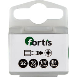 Fortis 4317784729307 punta per cacciavite 10 pz