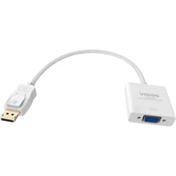 Vision TC-DPVGA cavo e adattatore video 0,22 m VGA (D-Sub) DisplayPort Bianco