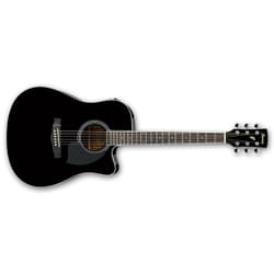 Ibanez PF15ECE-BK chitarra Chitarra acustico-elettrica Dreadnought 6 corde Nero