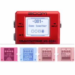 Zoom MS-60B+ pedale per effetto Pedale d'espressione Rosso - Vista aggiuntiva 6