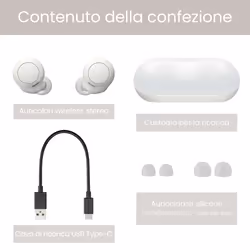 Sony Auricolari WF-C500 True Wireless - Fino a 20 ore di durata della batteria con custodia di ricarica - Compatibile con l'Assistente Vocale - Microfono integrato per le telefonate - Connessione Bluetooth affidabile - Bianco - Vista aggiuntiva 8