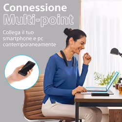 Sony SRS-NB10 - Neckband Speaker wireless, Microfono integrato, leggero e confortevole, nero - Vista aggiuntiva 6