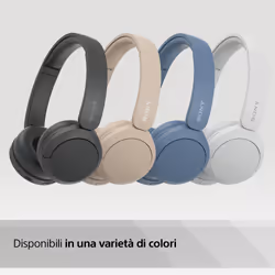 Sony Cuffie Bluetooth wireless WH-CH520 - Durata della batteria fino a 50 ore con ricarica rapida, stile on-ear - Nero - Vista aggiuntiva 7
