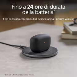 Sony WF-1000XM5 Cuffie Wireless con Noise Cancelling- Durata della batteria fino a 24 ore - Nero - Vista aggiuntiva 4